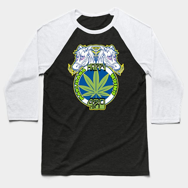 Marijuana Union 420 Baseball T-Shirt by Biomek